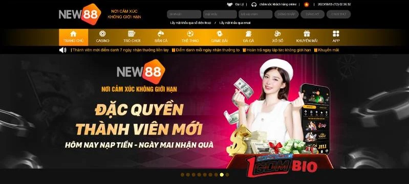 Trang chủ của công ty game 365Vn cung cấp nhiều tùy chọn - 365Vn